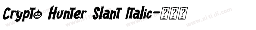 Crypto Hunter Slant Italic字体转换